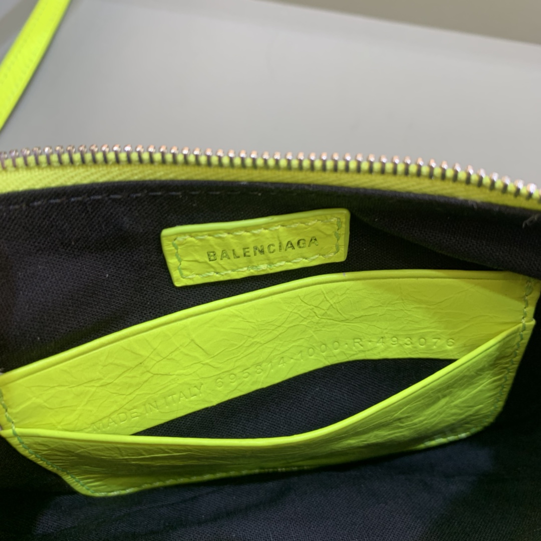 Balenciaga Le Cagole Mini Bag With Chain Shoulder Bag Lemon Yellow